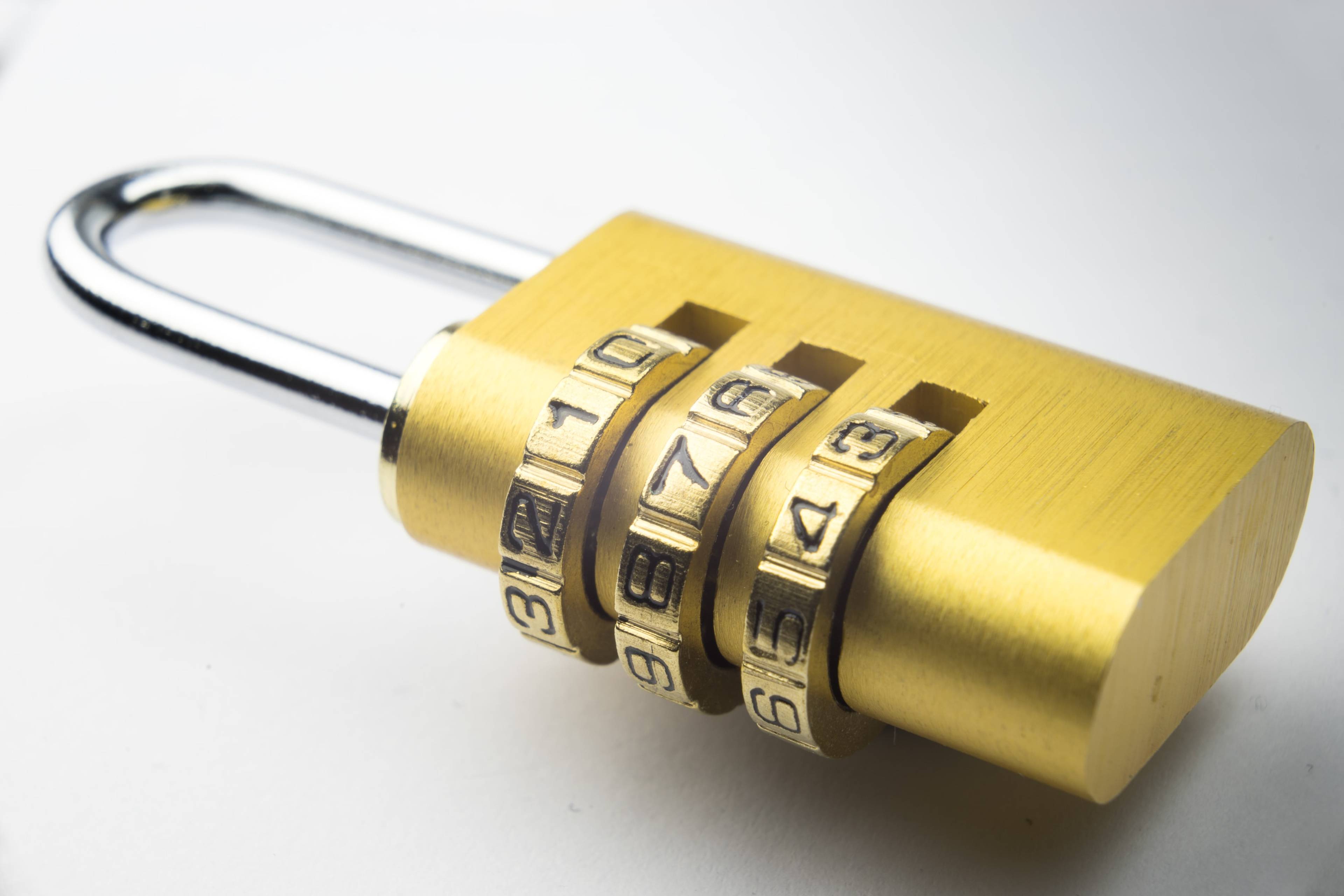 Close up picture of a disk lock.