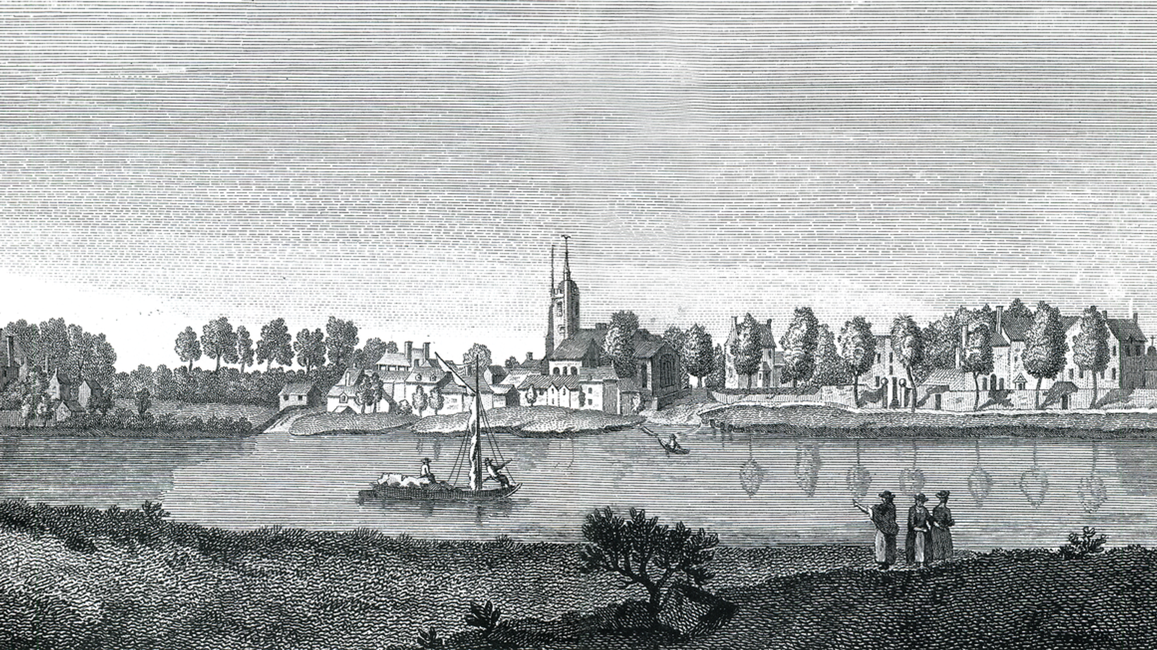 Chiswick from the river Harrison's History of London c. 1775