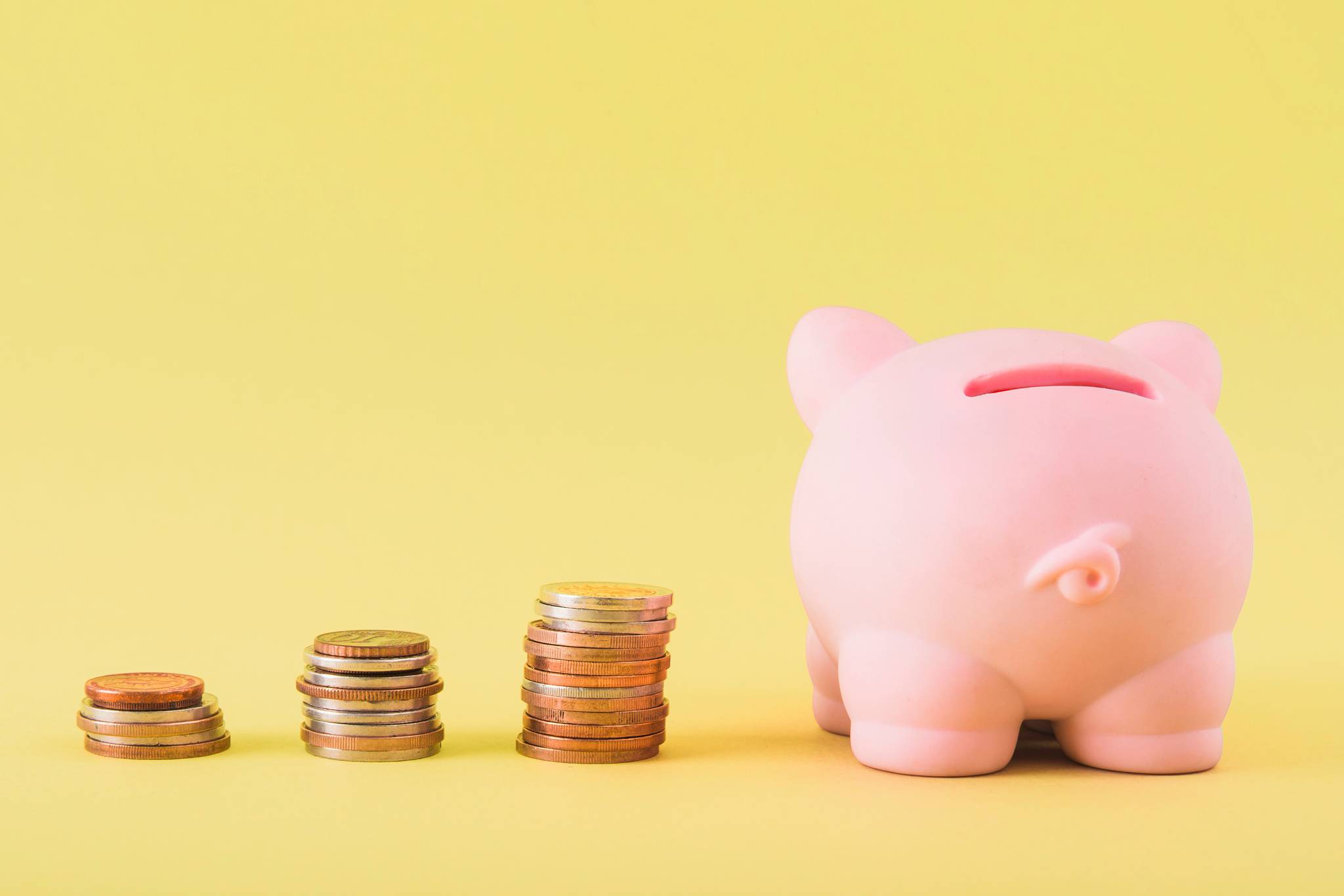piggy bank with coins