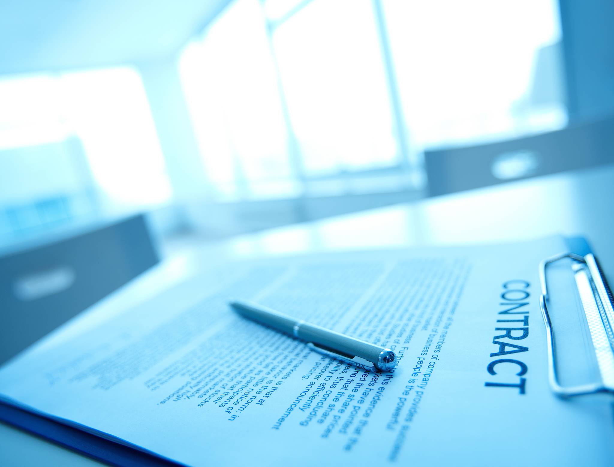 contract with pen