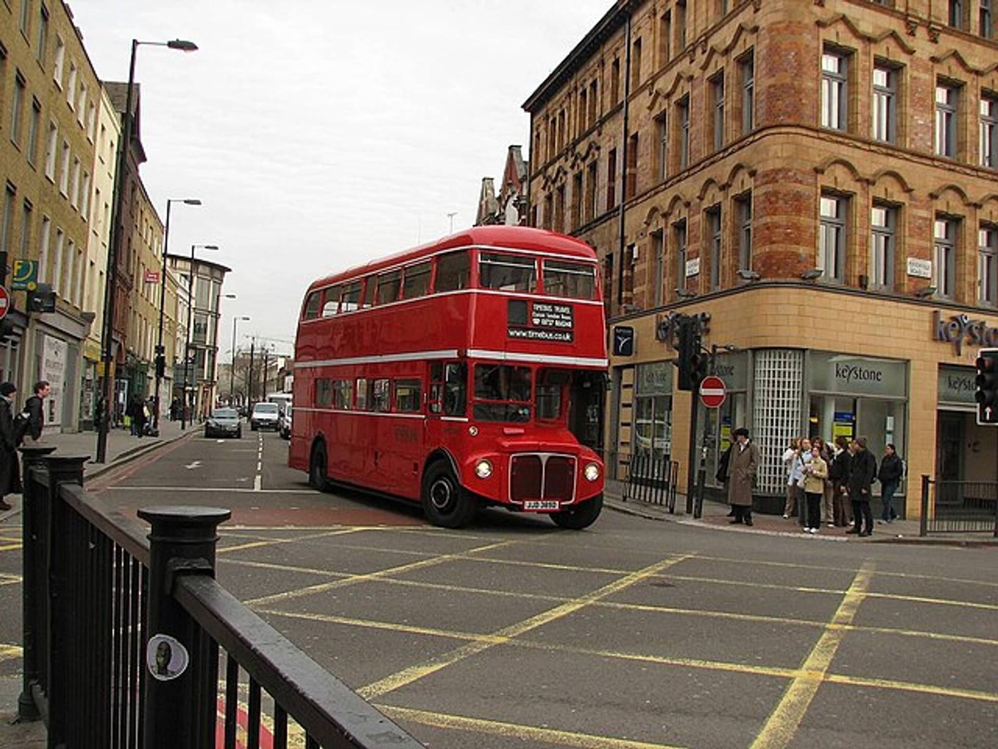 Double-decker bus enroute Islington