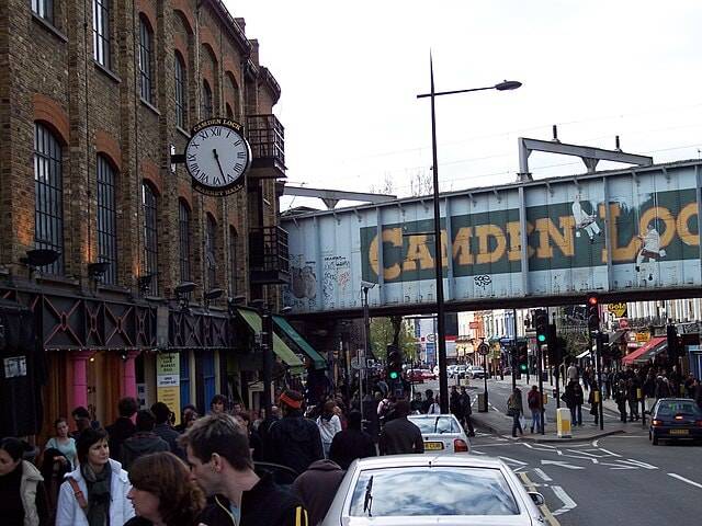 Chalk Farm Road, close to Camden Lock market, London.