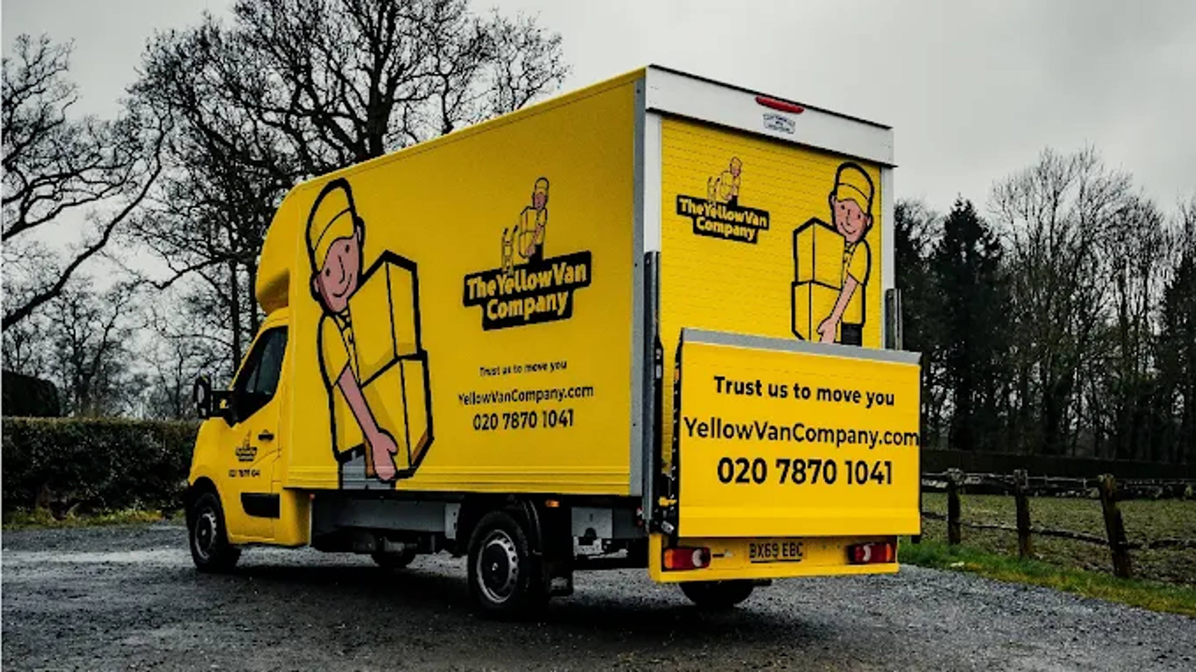 yellow van branded