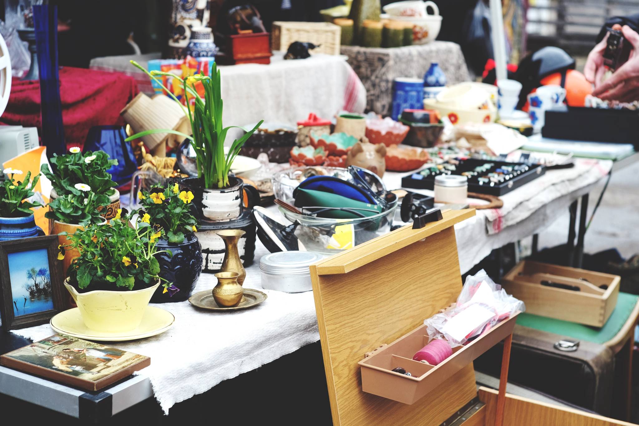 close up of items for sale