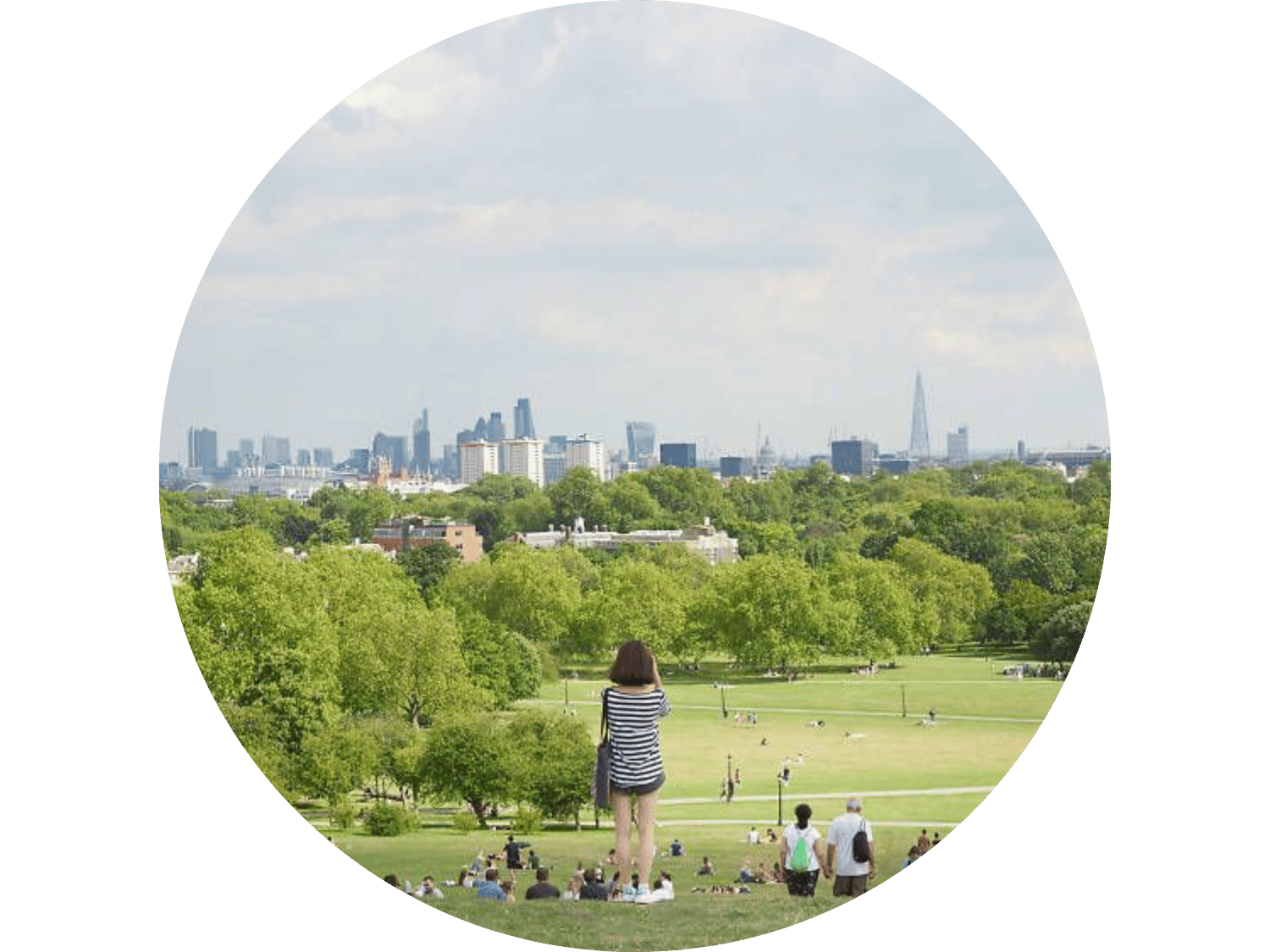 london park city on horizon people enjoying day