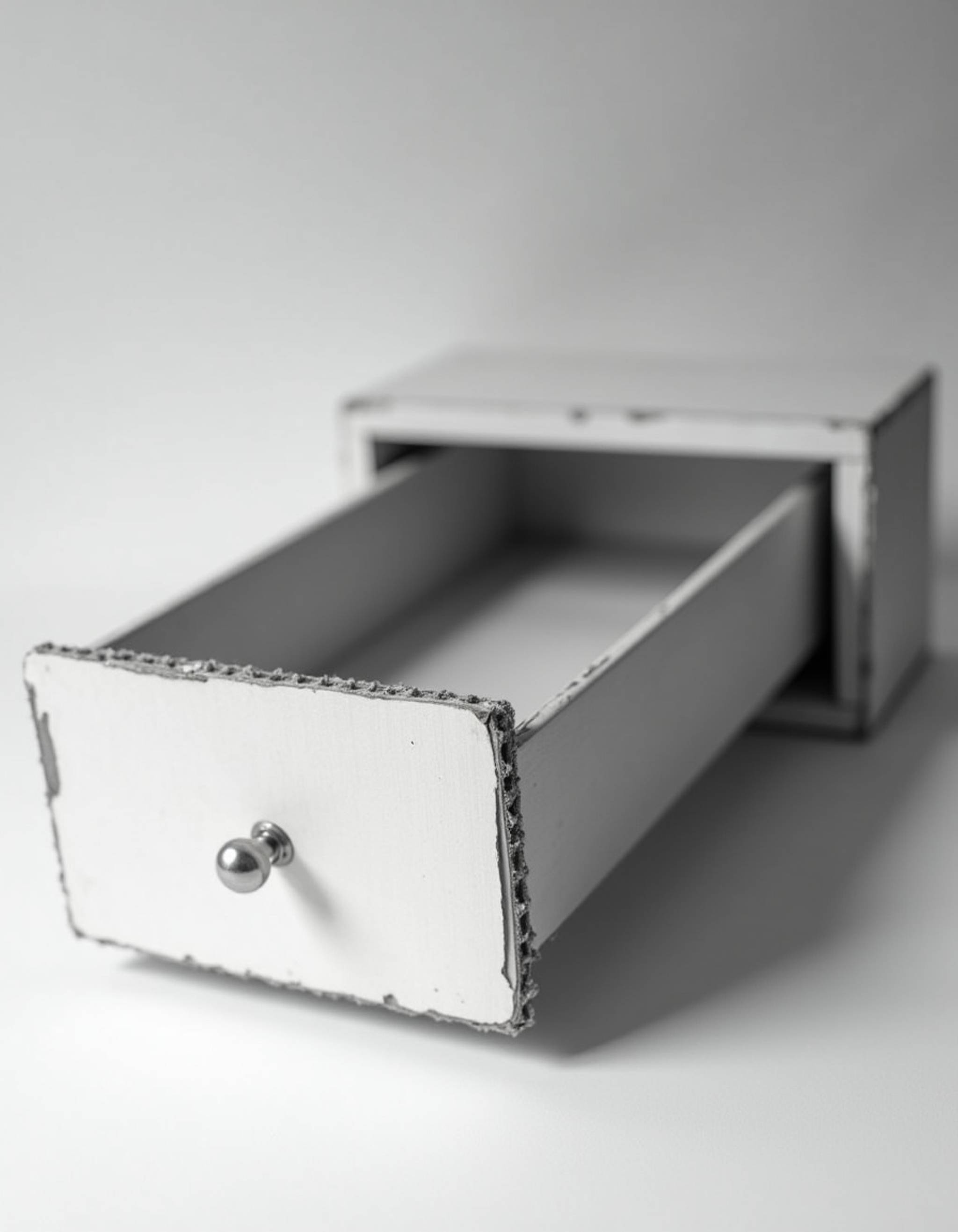 Cardboard turned into DIY drawer