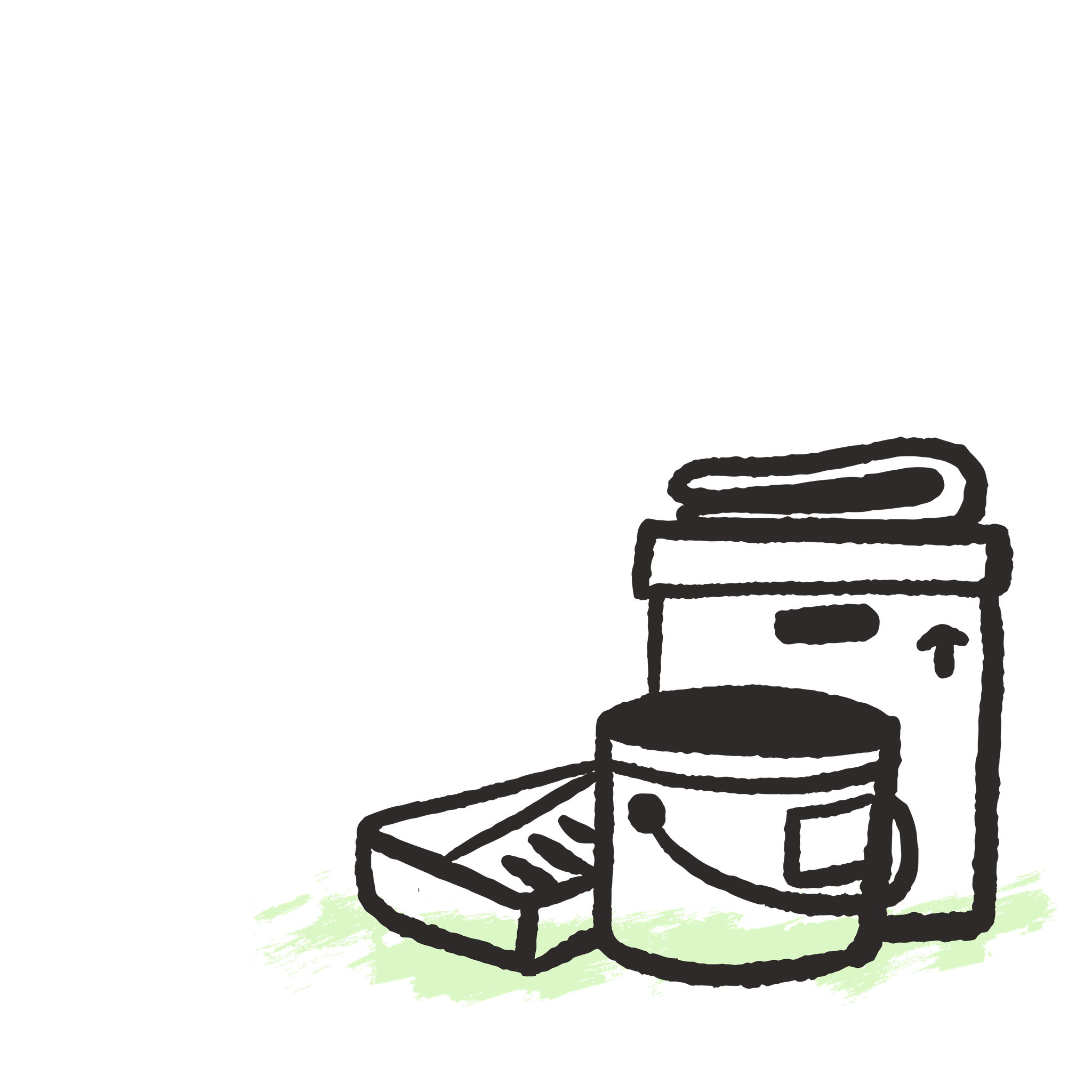 illustration of paint and boxes