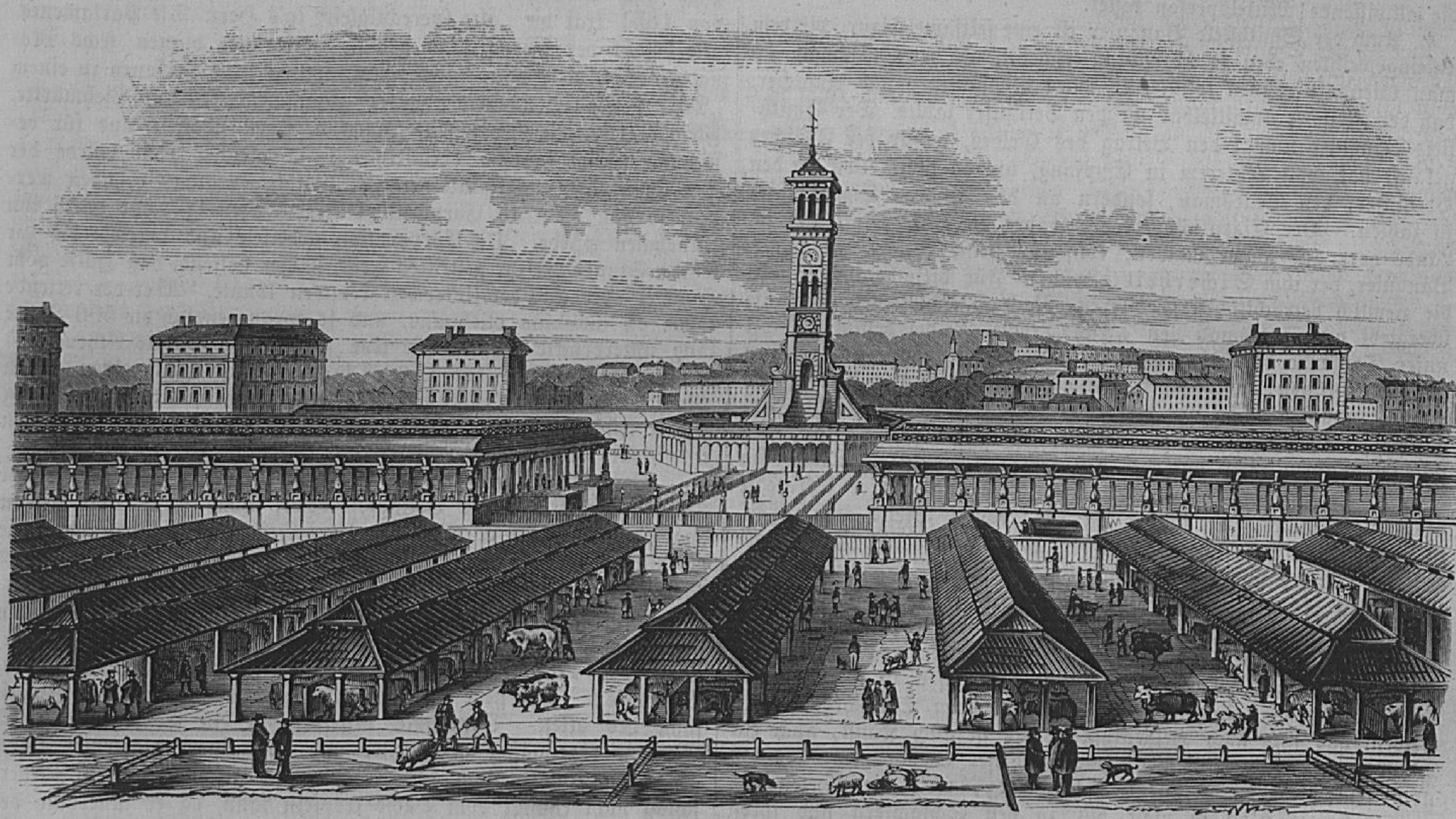 Old drawing of Caledonian Road in London