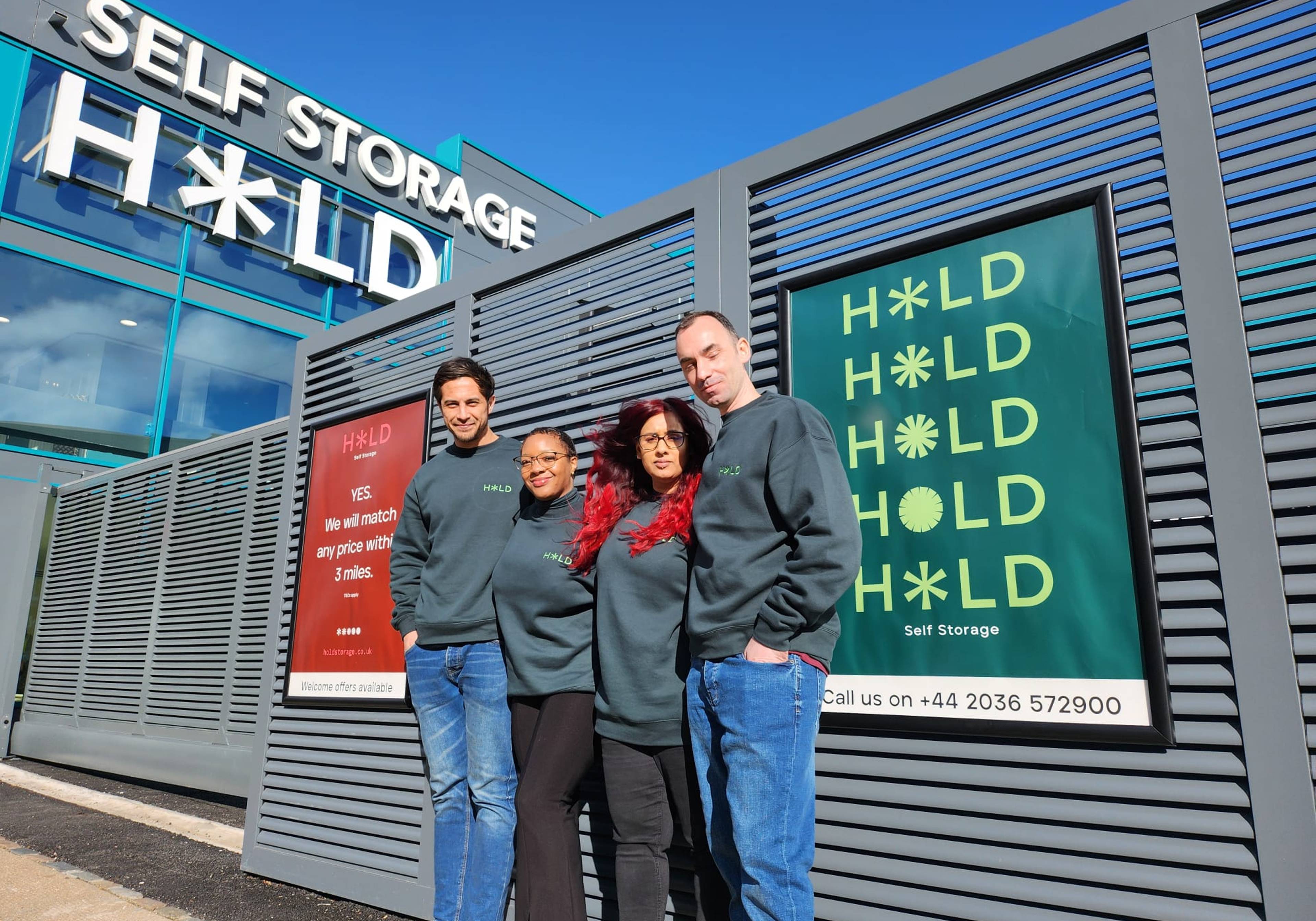 Hold storage team outside facility
