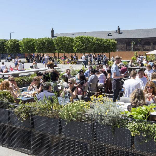 A restaurant in Granary Square, King's Cross