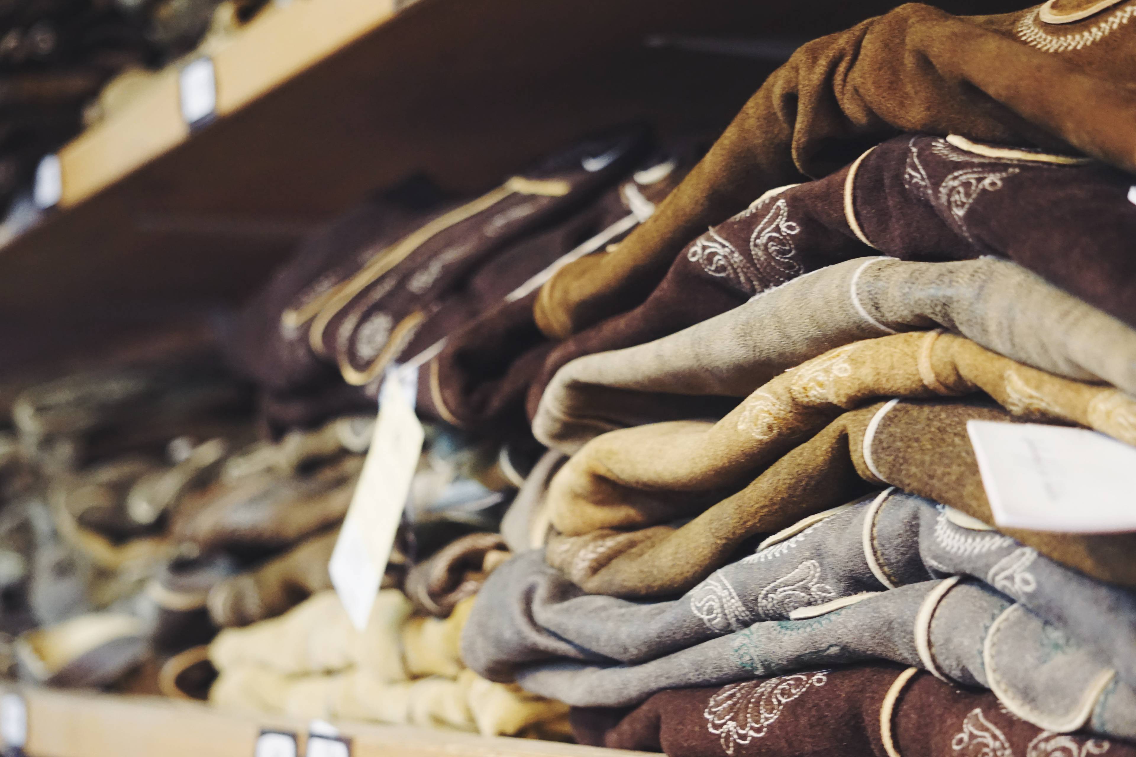 stacked clothes