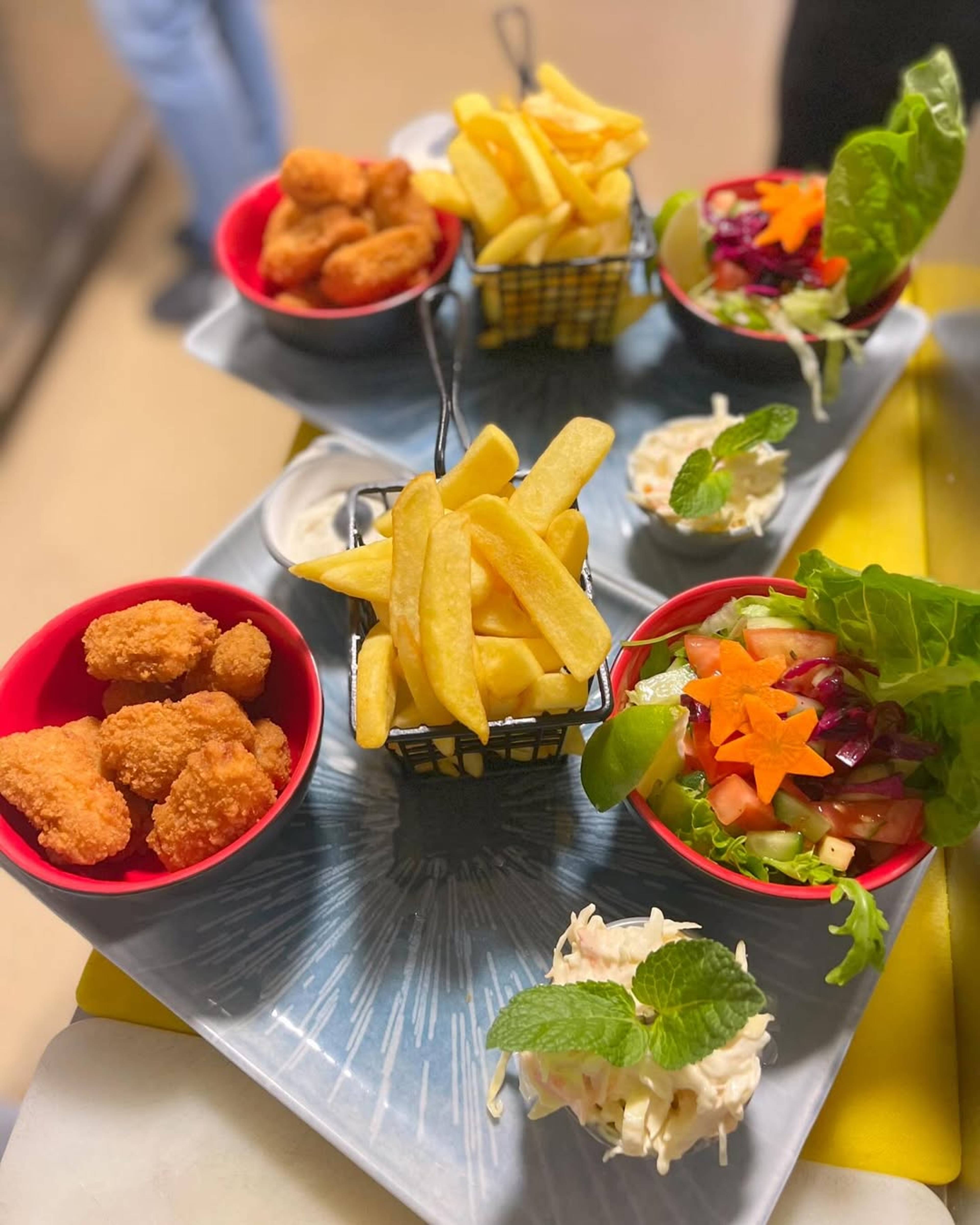 Finger food platter at Truly Scrumptious Cafe Camden