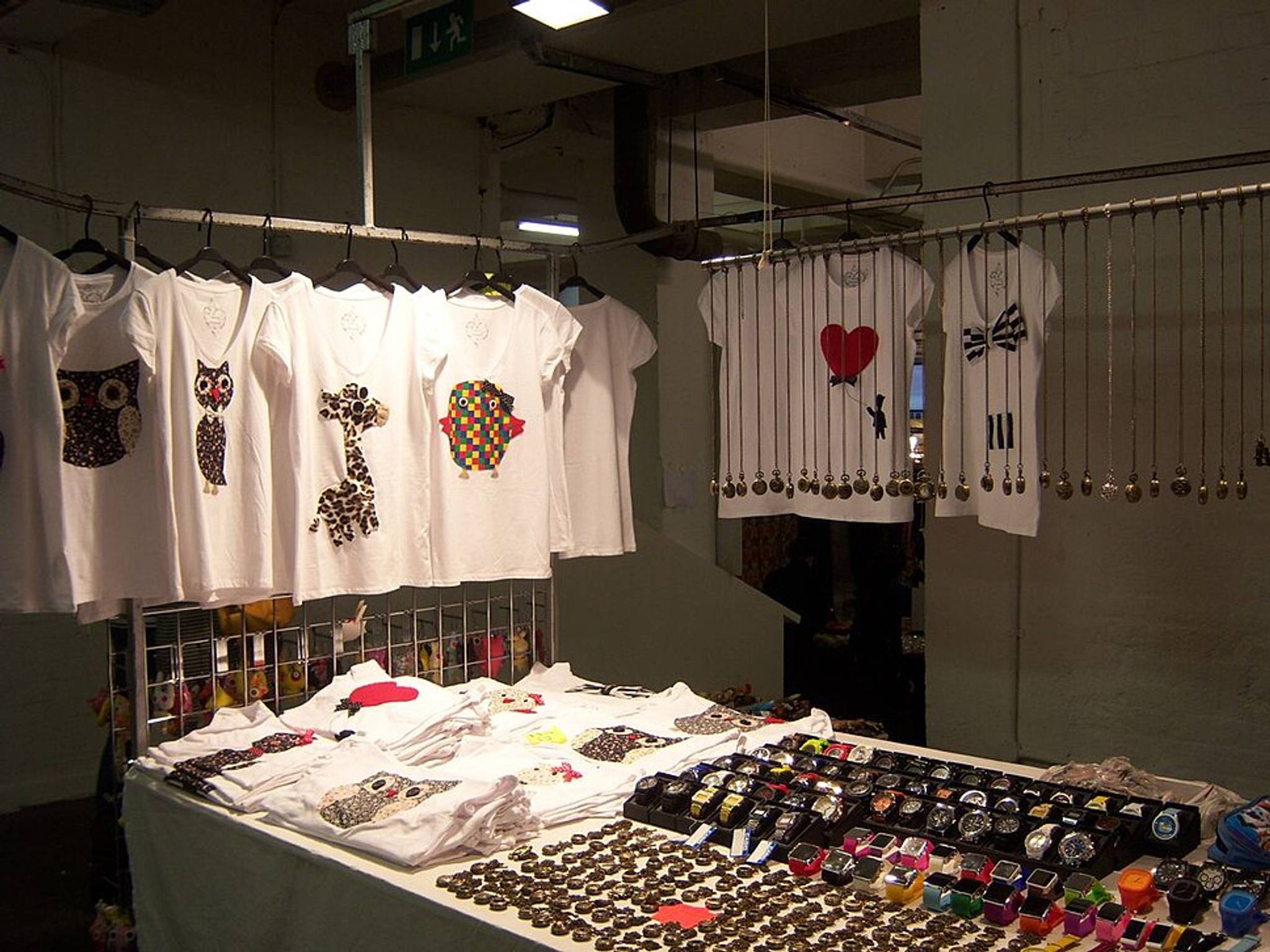 cloting at brick lane market stall