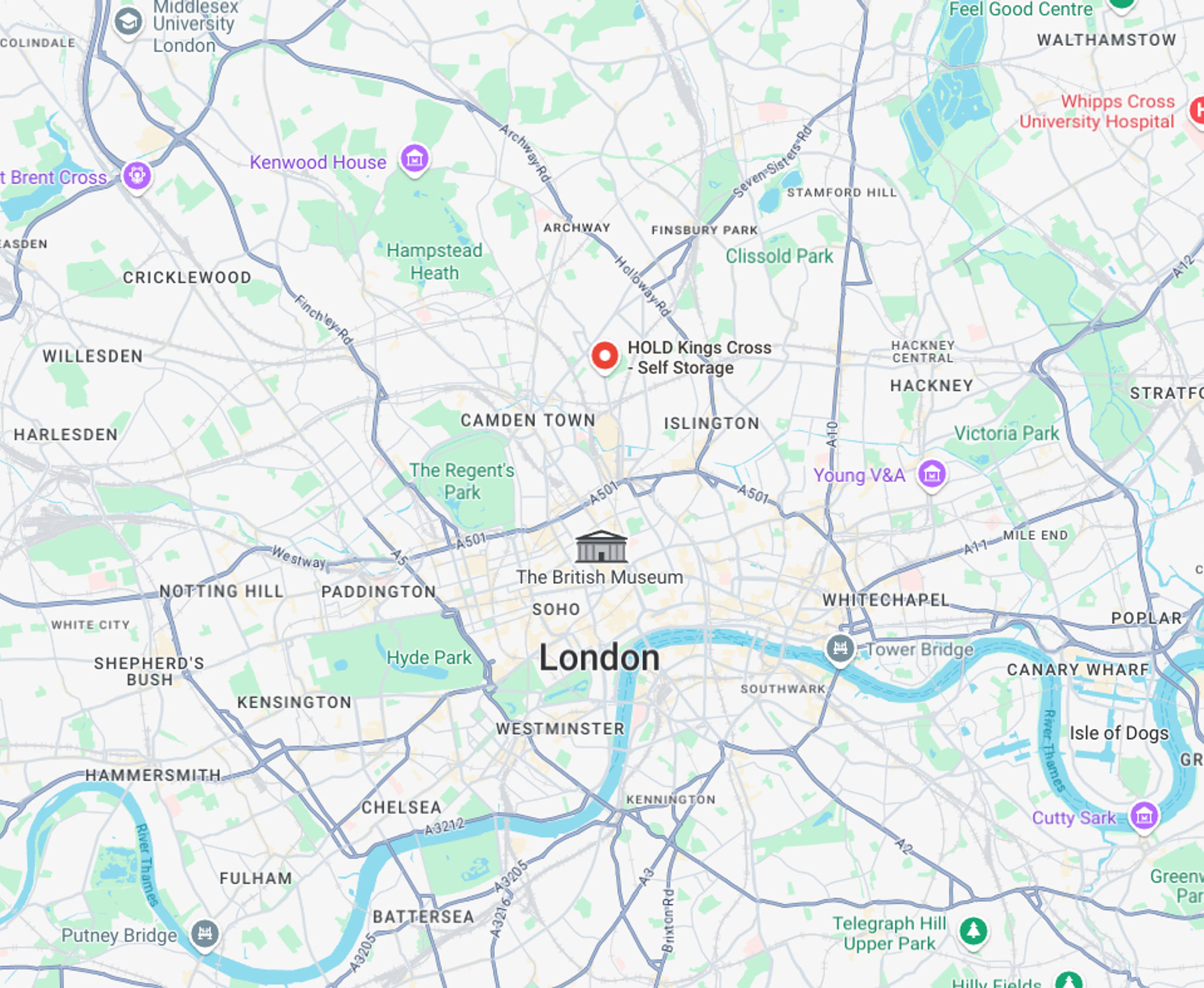 map of HOLD storage location