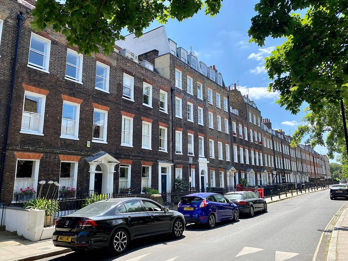 Row of houses in Islington