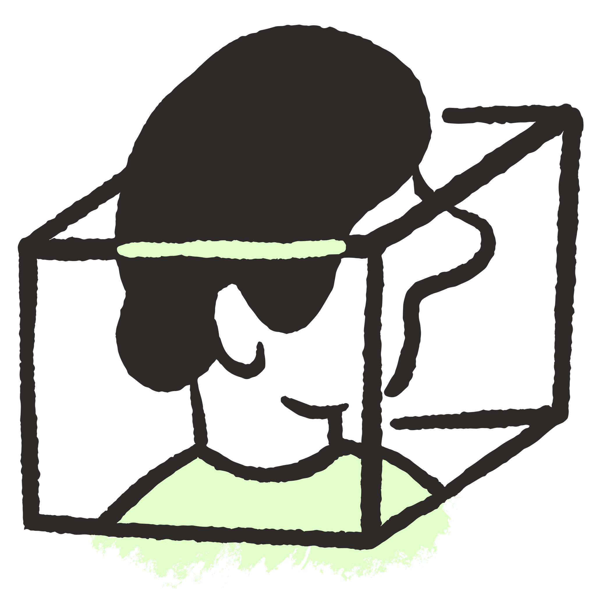 head in box