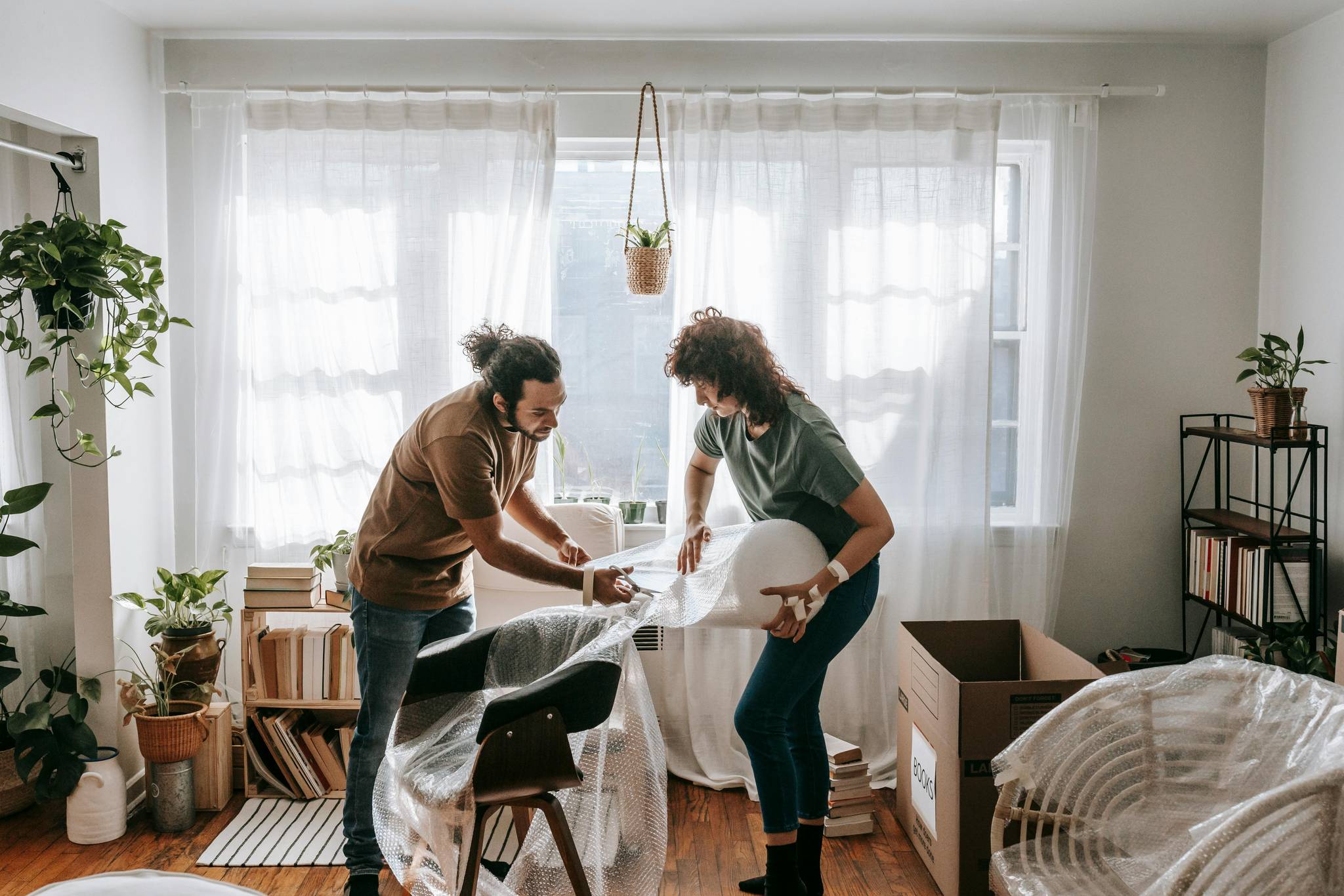 couple moving house