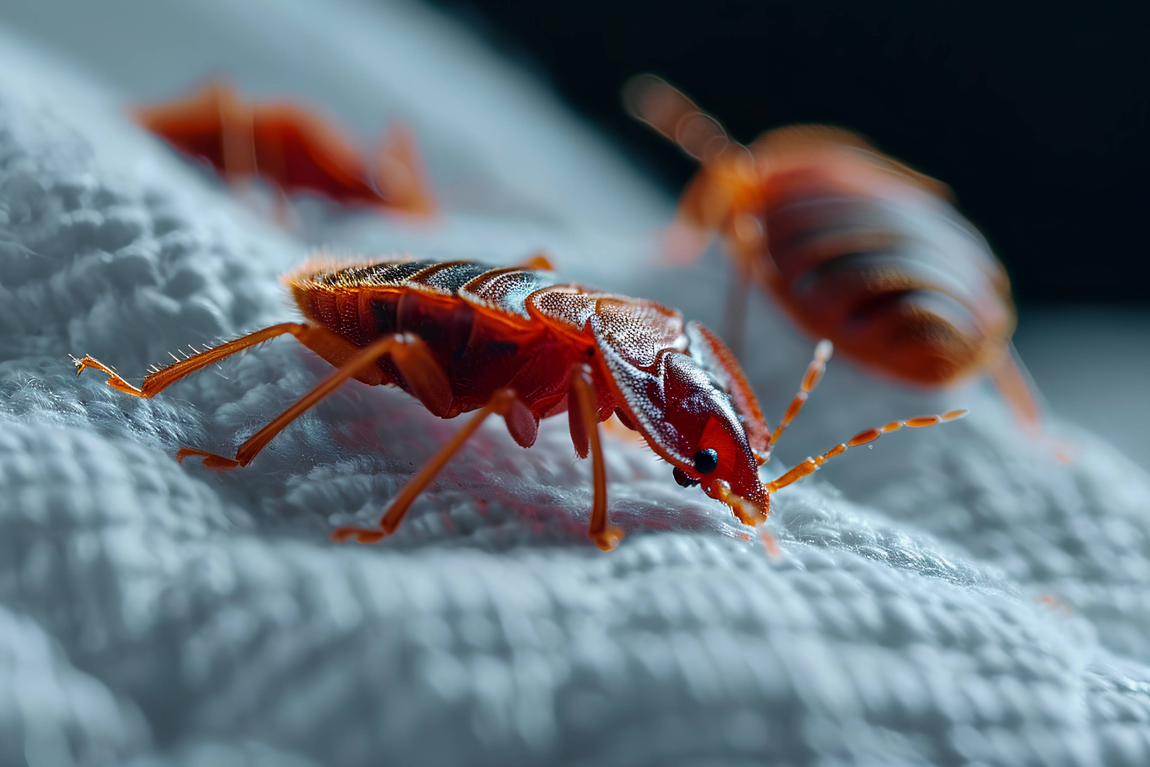 bed bugs on fabric