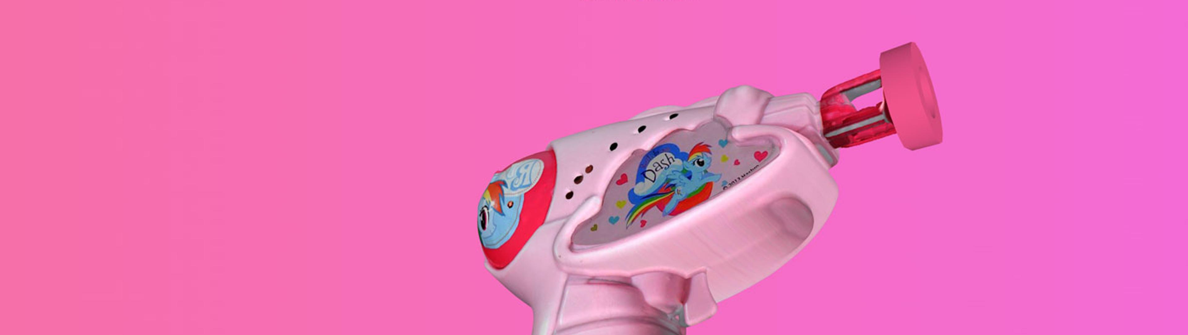Screenshot from the "Unknown Objects, Newly Told Stories" website: "My Little Pony" children's water gun