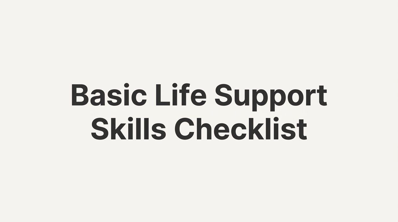 8 Strategies to Master Your Basic Life Support Skills Checklist