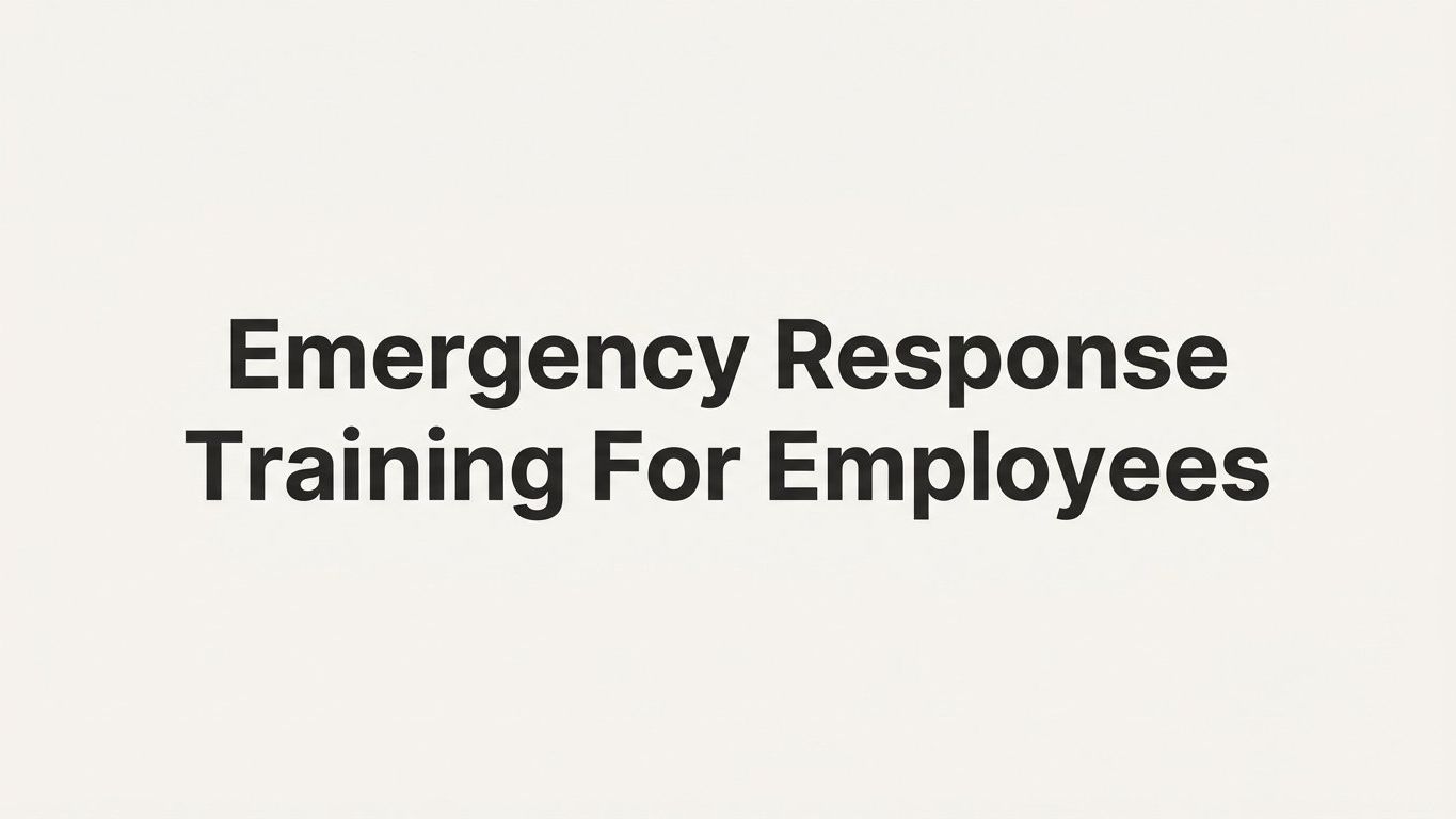 8 Proven Strategies for Emergency Response Training for Employees