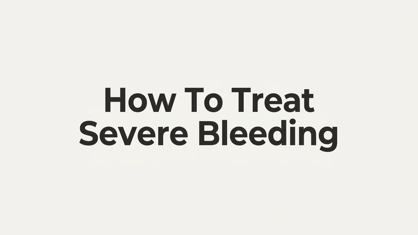 How to Treat Severe Bleeding: A Step-by-Step Guide for Bystanders
