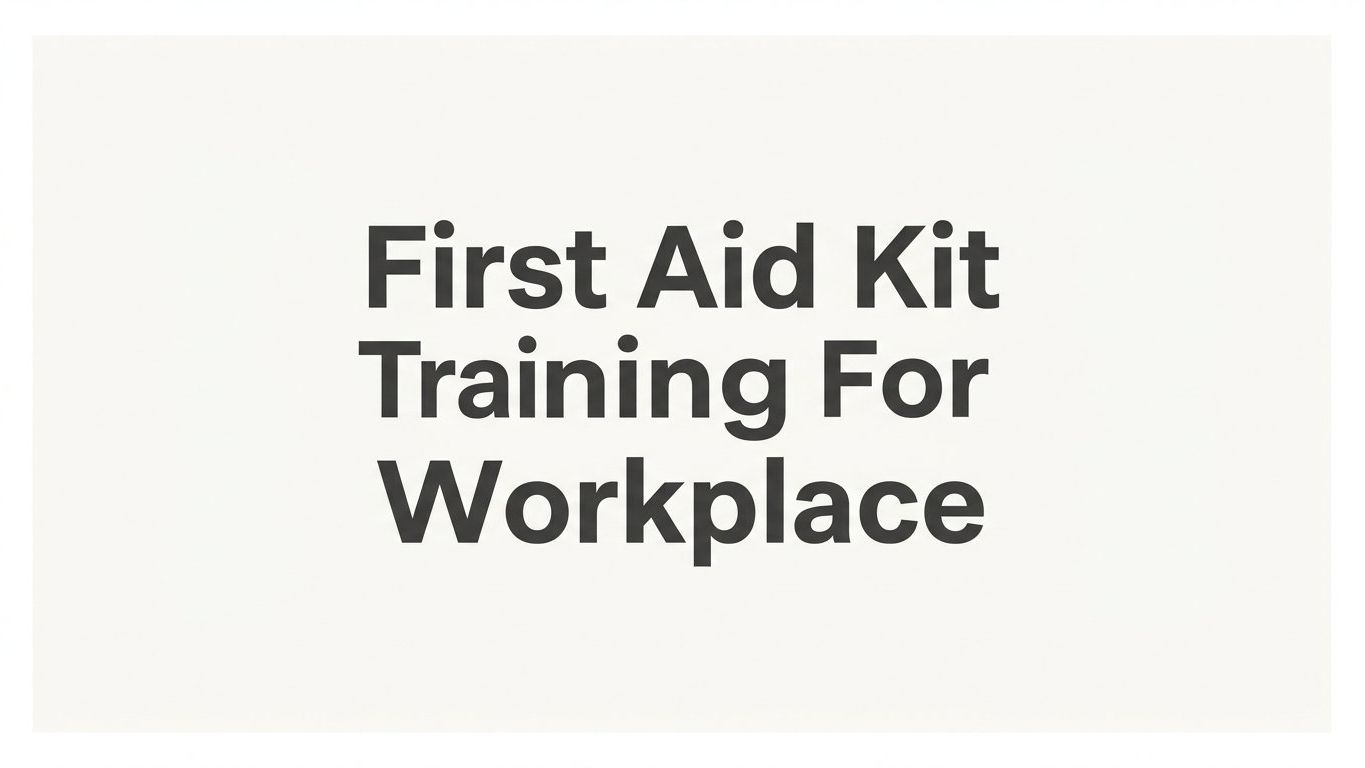First Aid Kit Training for the Workplace: A Step-by-Step Guide for Safety Coordinators