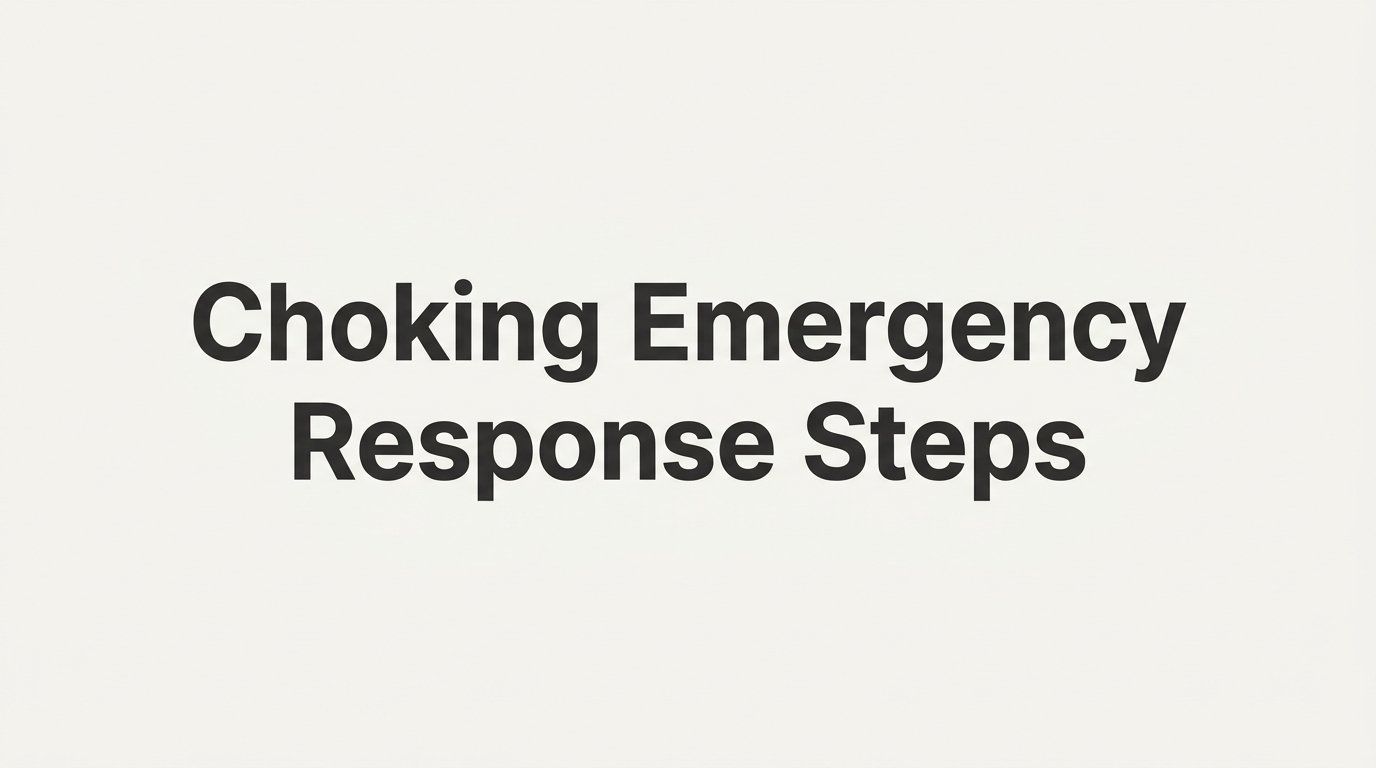 How to Perform Choking Emergency Response Steps