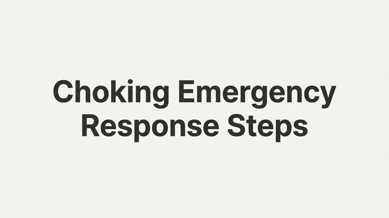How to Perform Choking Emergency Response Steps