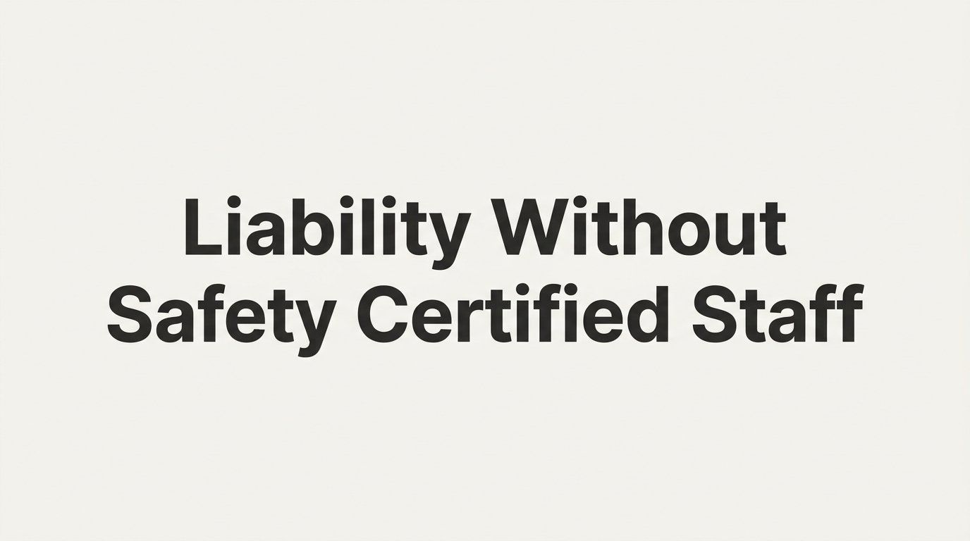Liability Without Safety Certified Staff: What Employers and Facility Owners Risk