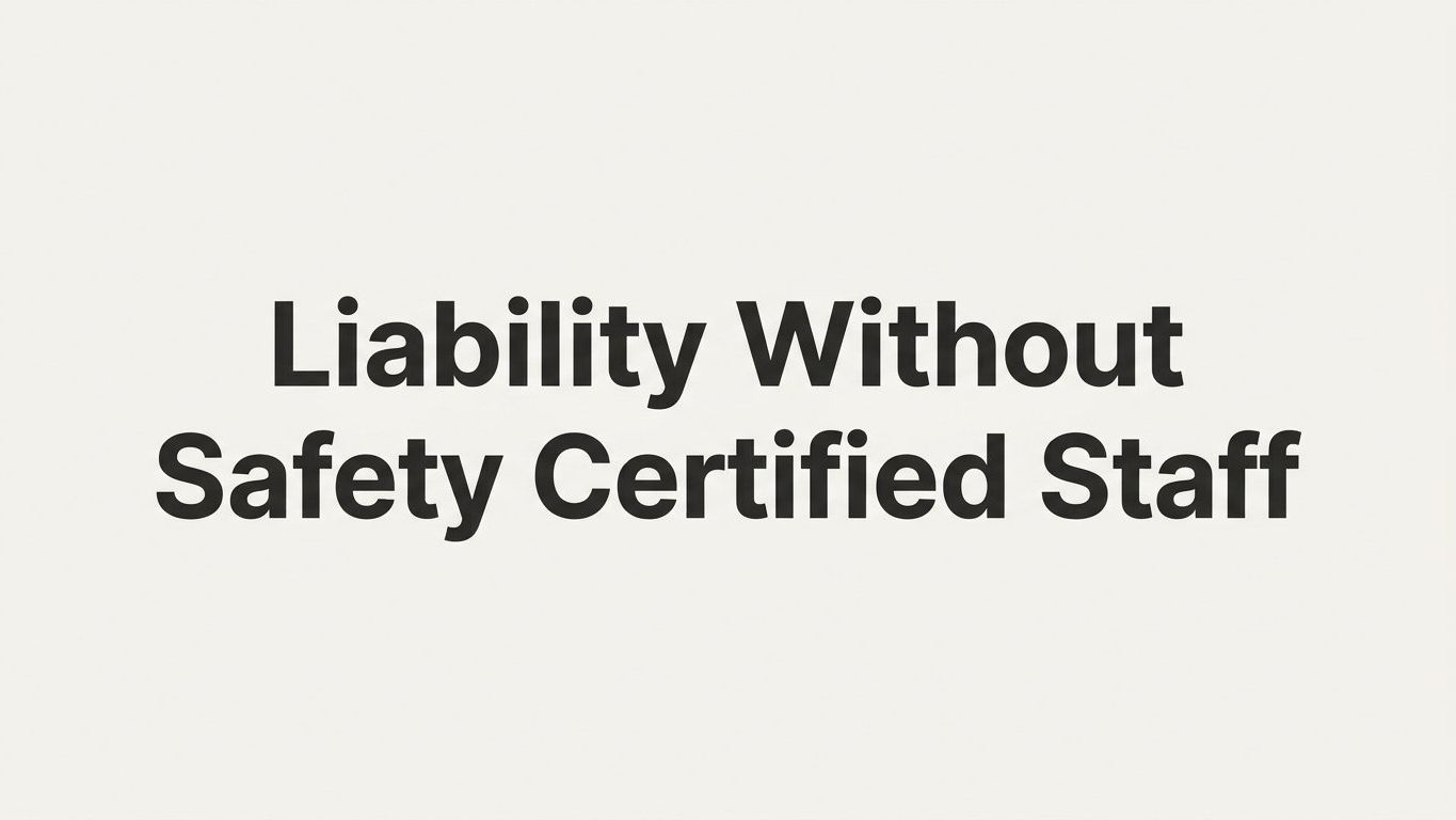 Liability Without Safety Certified Staff: What Employers and Facility Owners Risk