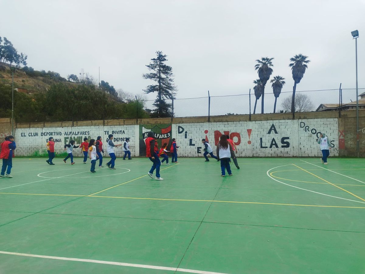 Clínica de rugby realizada el jueves en nuestra escuela.