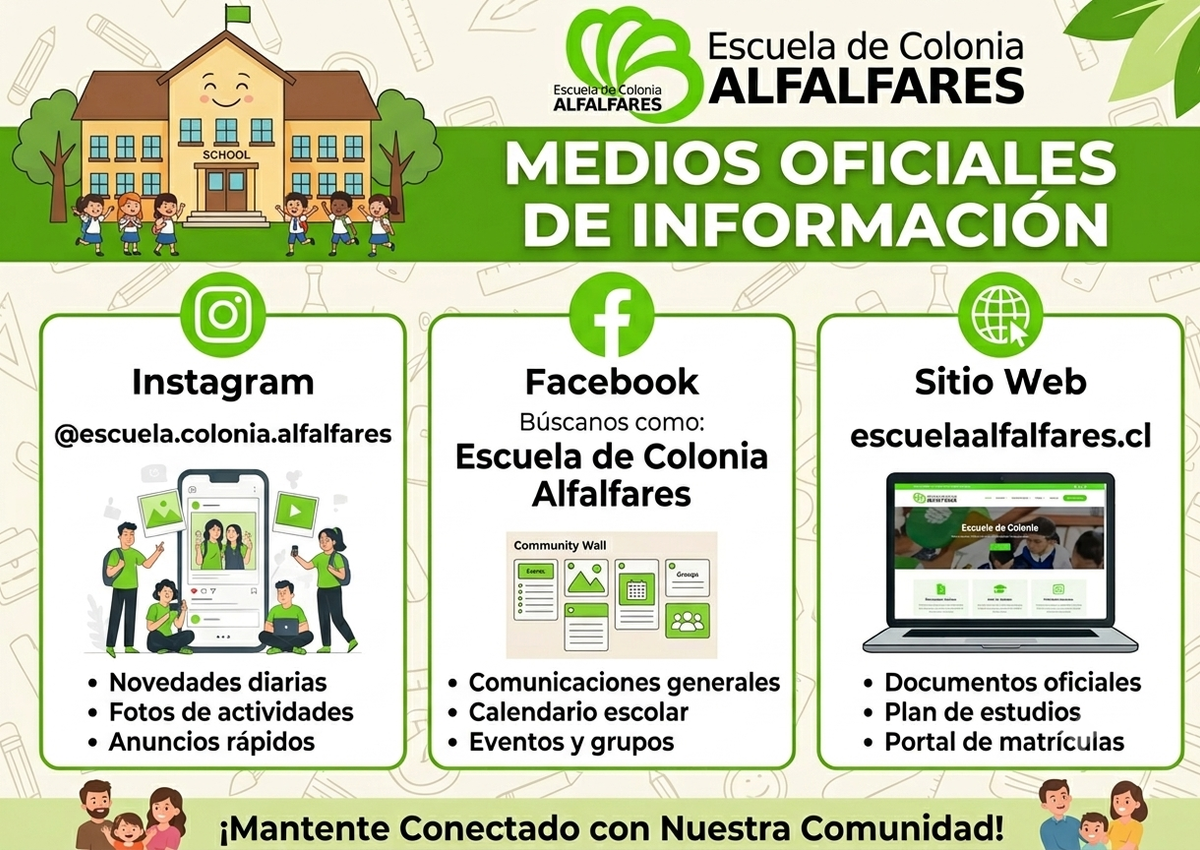 📢 ¡MANTENGÁMONOS CONECTADOS! CONOCE NUESTROS MEDIOS OFICIALES DE INFORMACIÓN