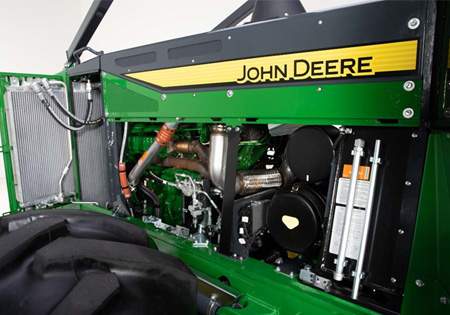 Removable engine panels and swing out coolers 