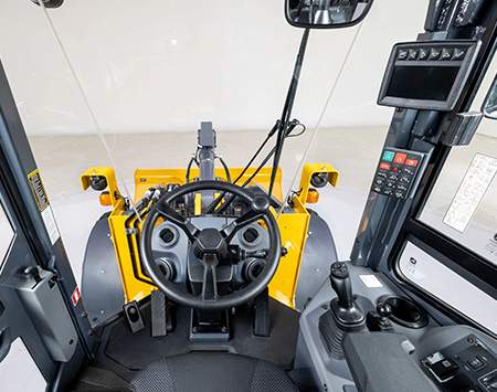 View of standard cab operation station