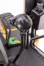 Four-speed manual-range gear-selection transmission with synchronizers