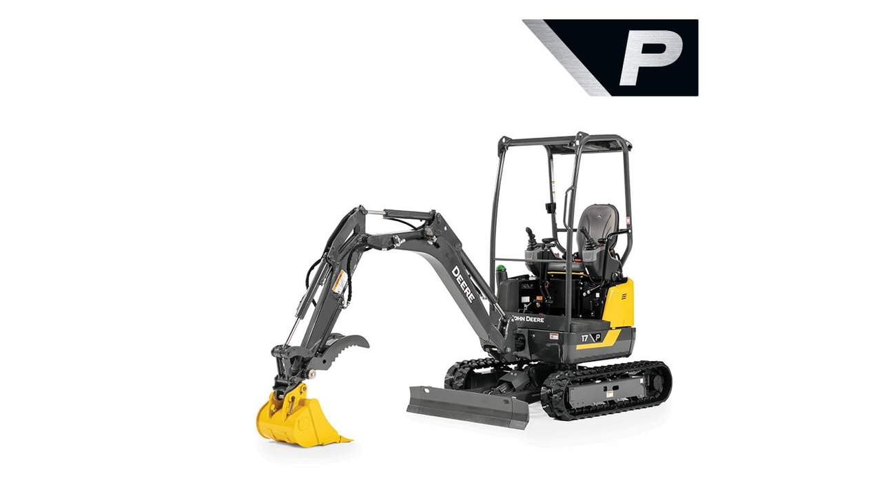 17 P-Tier excavator on white background