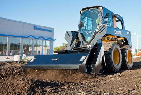 RT66 Rotary Tiller featured on 328E Skid Steer