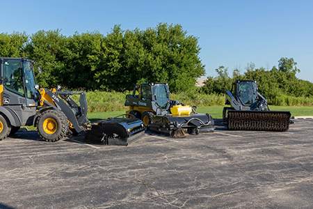 BA96C angled broom, BP84C Pick-Up Broom, and BP84C Pick-Up Broom attachments 