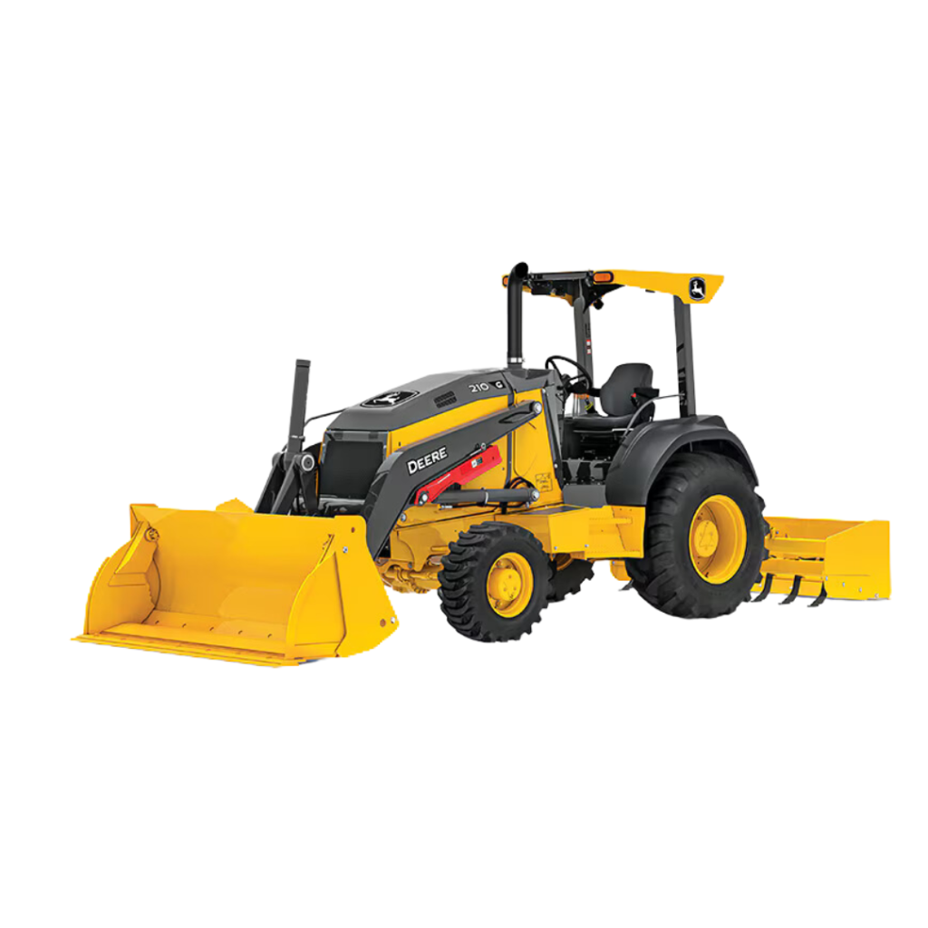 Utility tractor performing daily agricultural work on a farm property