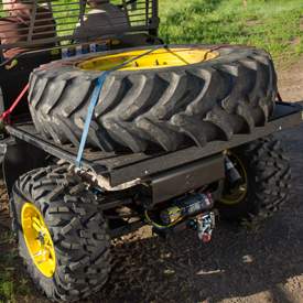 Haul larger cargo on the flat bed (XUV825i shown)
