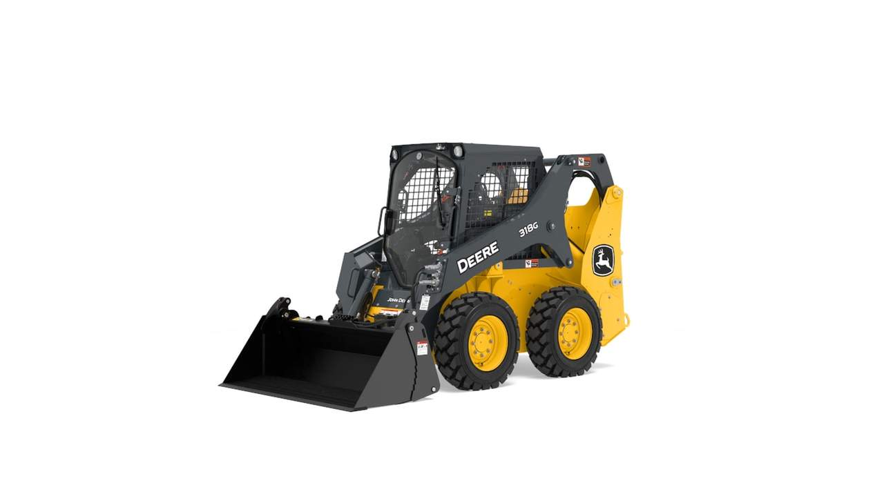 John Deere 318G skid steer with MP66B bucket