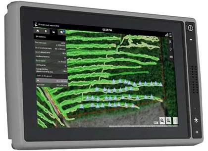 TimberMatic™ Maps monitor displaying live production data