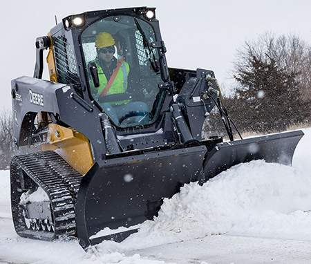  V-Blade on 333G Compact Track Loader