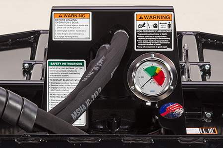 Closer view of pressure gauge