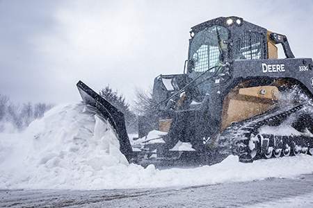 BL9B Snow/Utility Blade featured on 333G Compact Track Loader