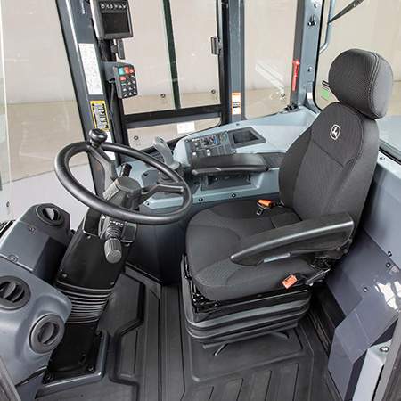 Operator’s view of the controls from the seat