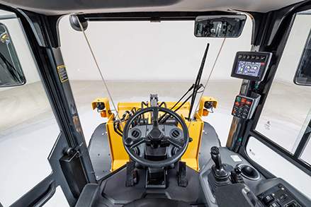 View of standard cab operation station