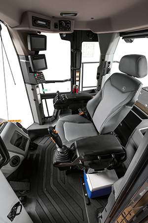 View of the newly redesigned cab from left-side entrance
