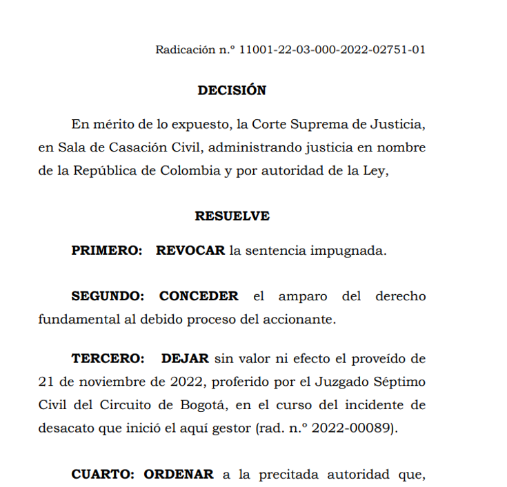 Ante la Corte Suprema de Justicia